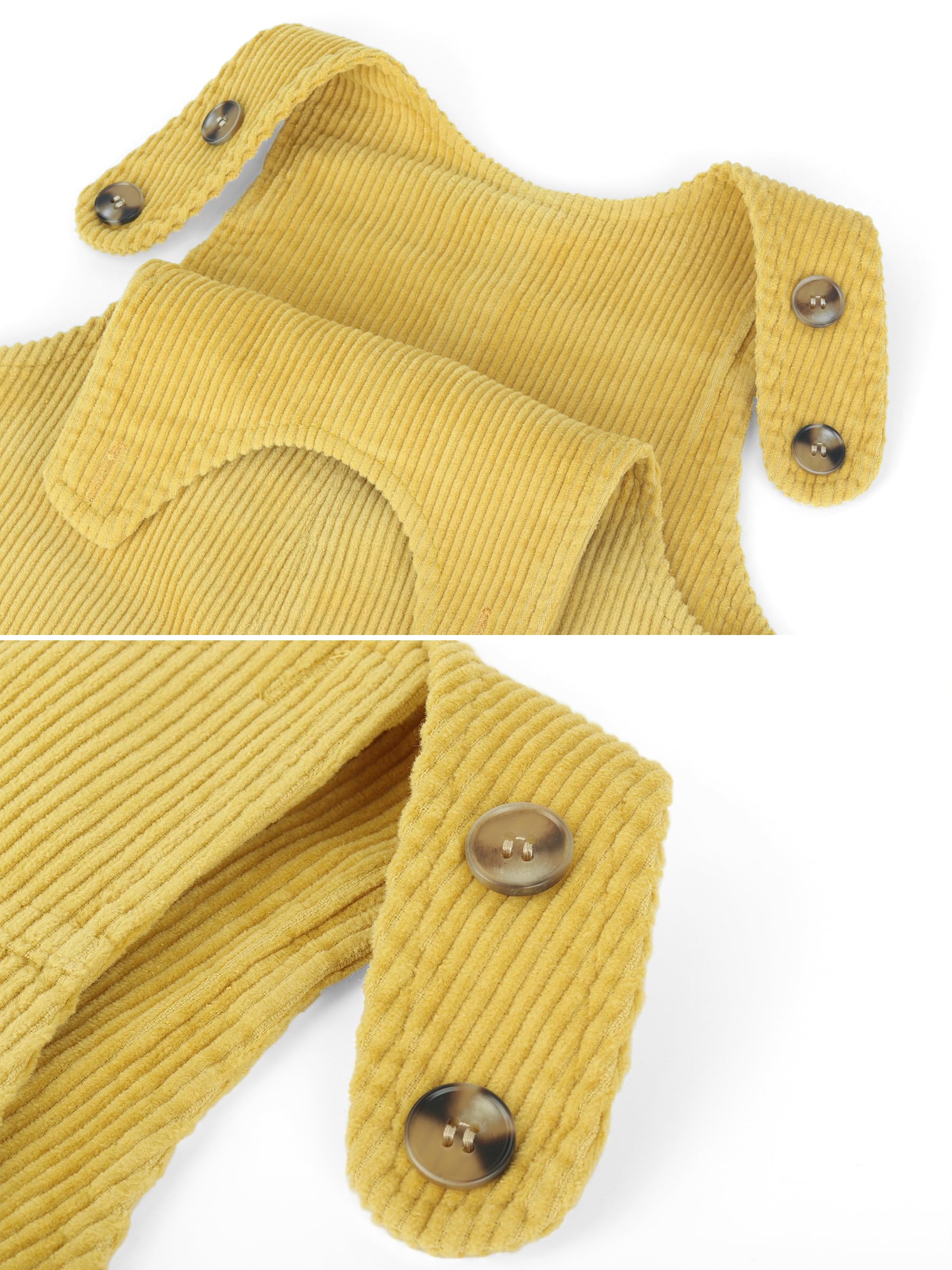 Bebé Niño Pana Pantalones de Peto Monos Niños Niñas Sin Mangas Botón Ajustables Tirantes Pantalones Básicos 0-3 Años