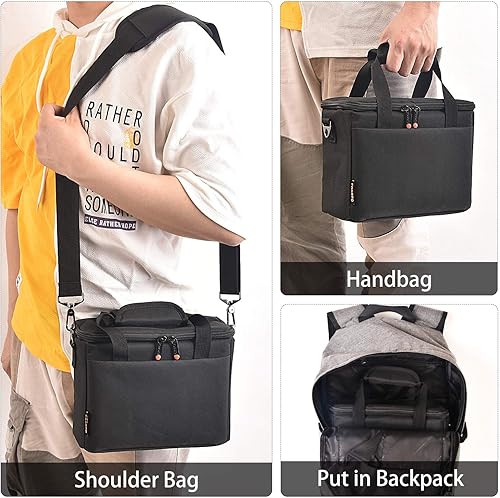 Miniatura 6 de FOSOTO Funda acolchada para cámara con cubierta extra para lluvia compatible con Canon EOS Rebel T3i T5 T6 4000D SL2 Nikon B500 D3400 Panasonic