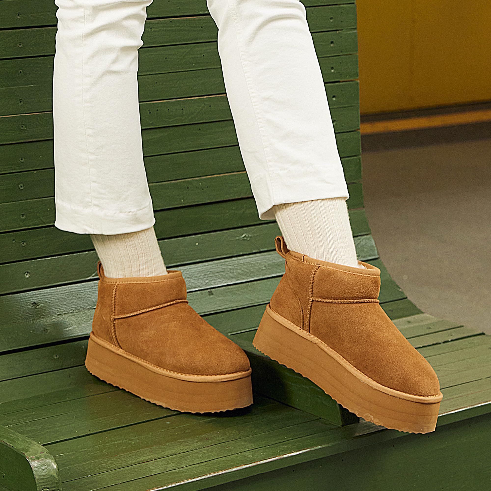 DREAM PAIRS Klassische Schneestiefel für Damen