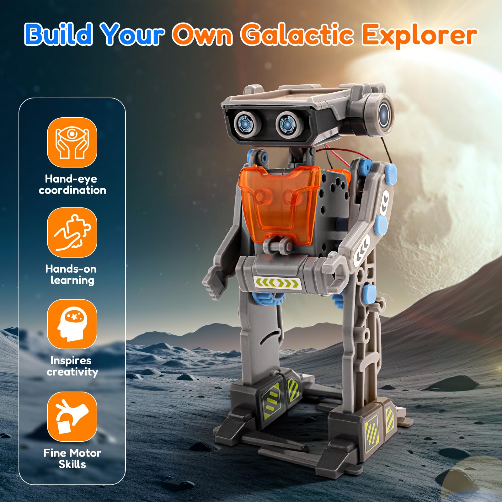 VEPOWER Energia Solare Robot, Technic 15-in-1 STEM Kit Robots Giochi Educativi, Esperimenti Scientifici per Edifici DIY Regali per Bambini Ragazzi Ragazze per 8 9 10 11 12 13 Anni (212 pezzi)