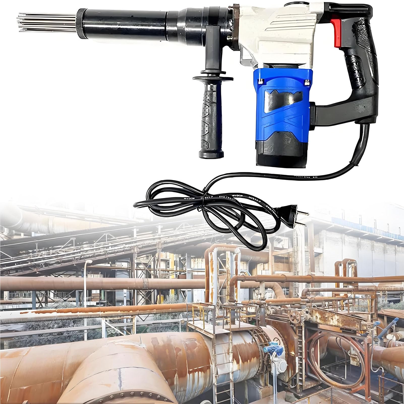 Desincrustador eléctrico de Agujas, Calidad Industrial, removedor de escoria de Soldadura, Pistola para Eliminar óxido, escoria de Soldadura y Pintura.
