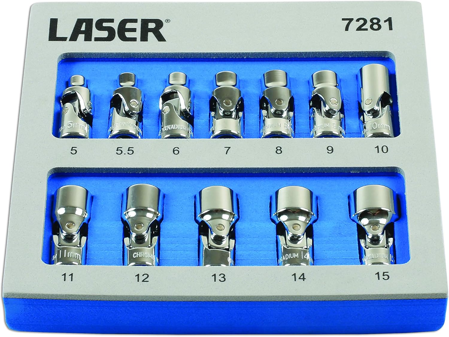 Laser 7281 Universal Joint Socket Set 1/4"D 12Pc Amazon.co.uk DIY