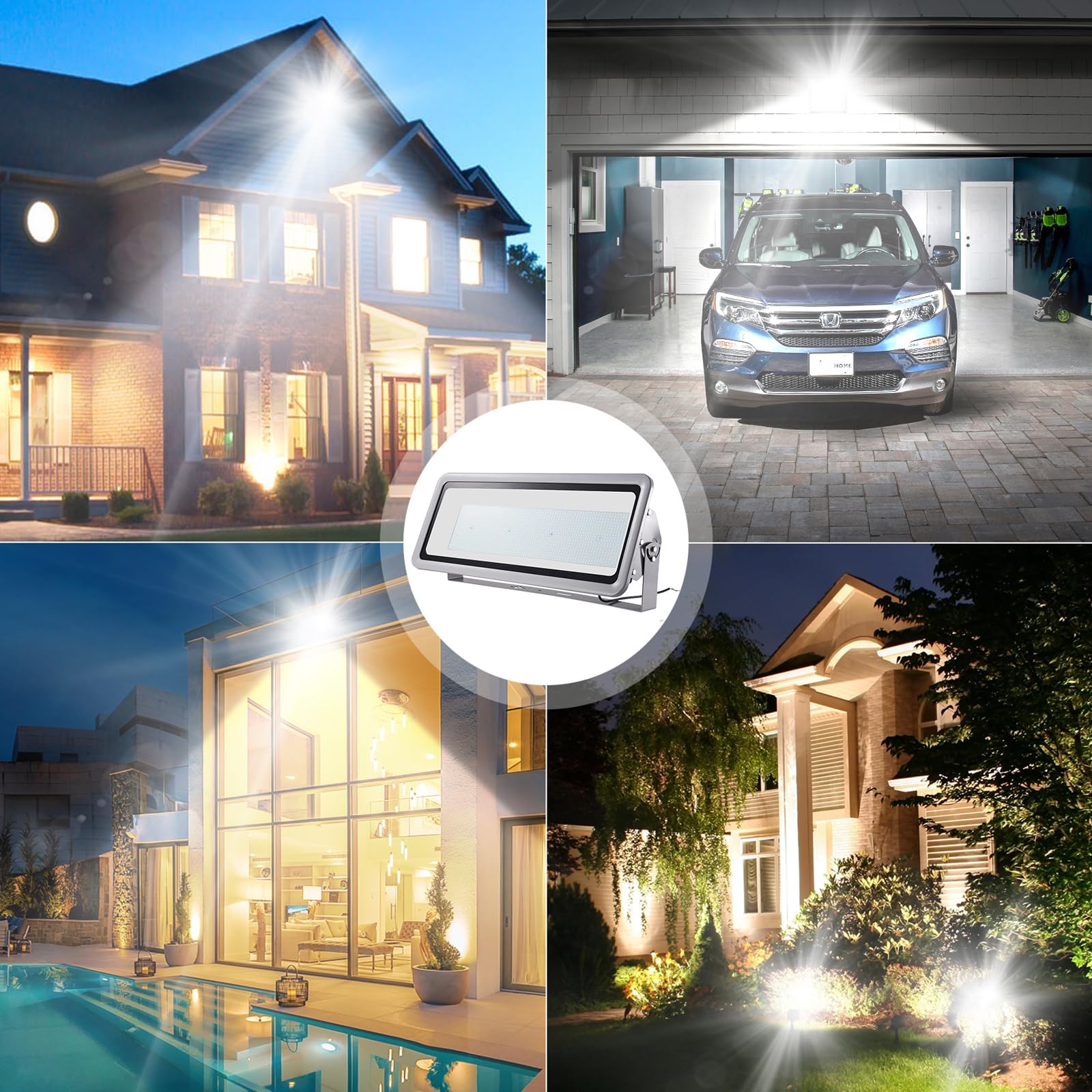 LED Strahler 800W 80000LM Fluter Flutlicht Außenstrahler - 2Pcs 6500K Kaltweiß Superhell Scheinwerfer Wandleuchte, IP65 Wasserfest Innen- Außenbeleuchtung für Garten Hof Garage Hotel Rasen