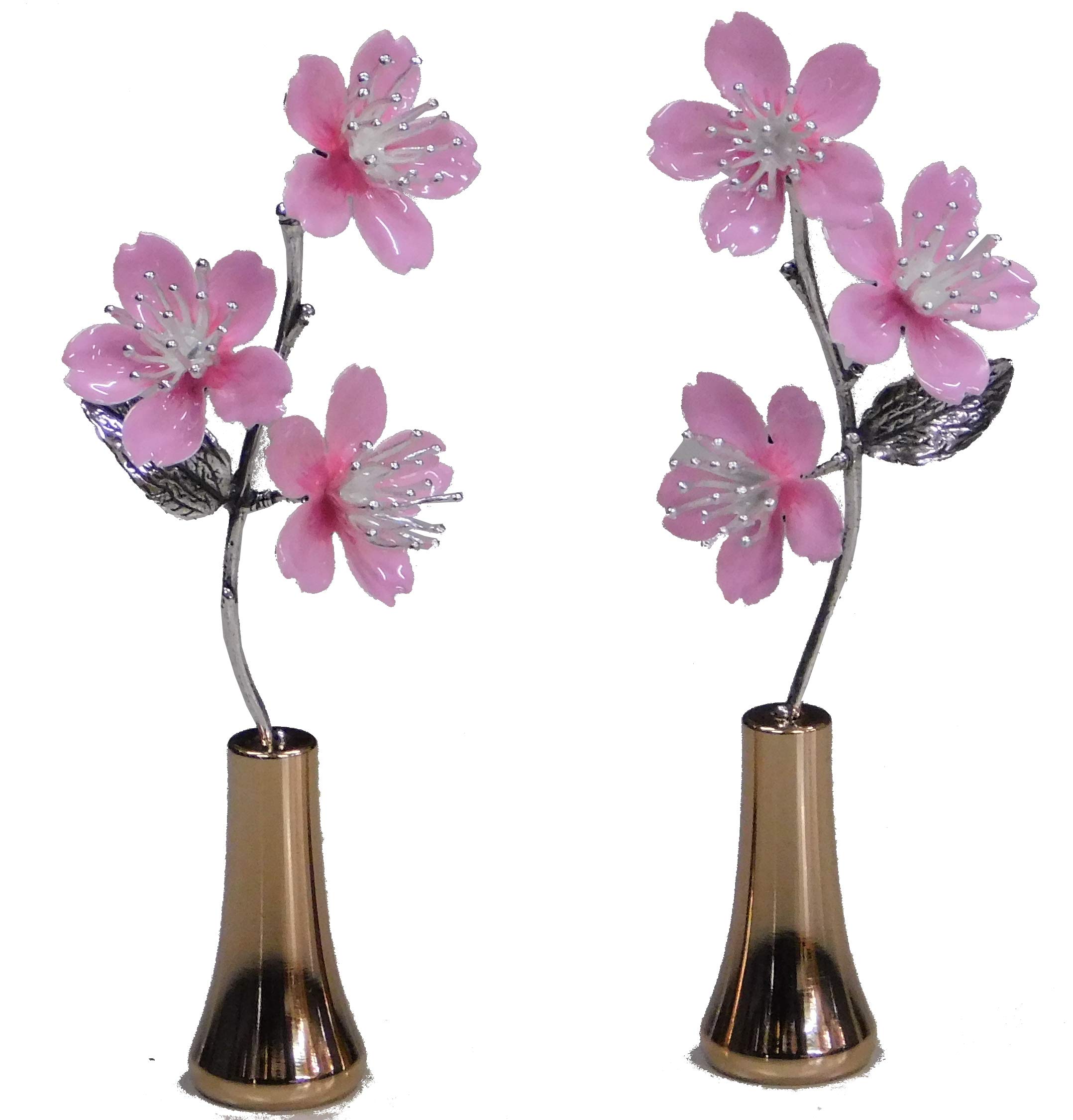 Amazon.co.jp: 華鋲常花 SAKURA 一対 銀製 イタリア製 : ホビー