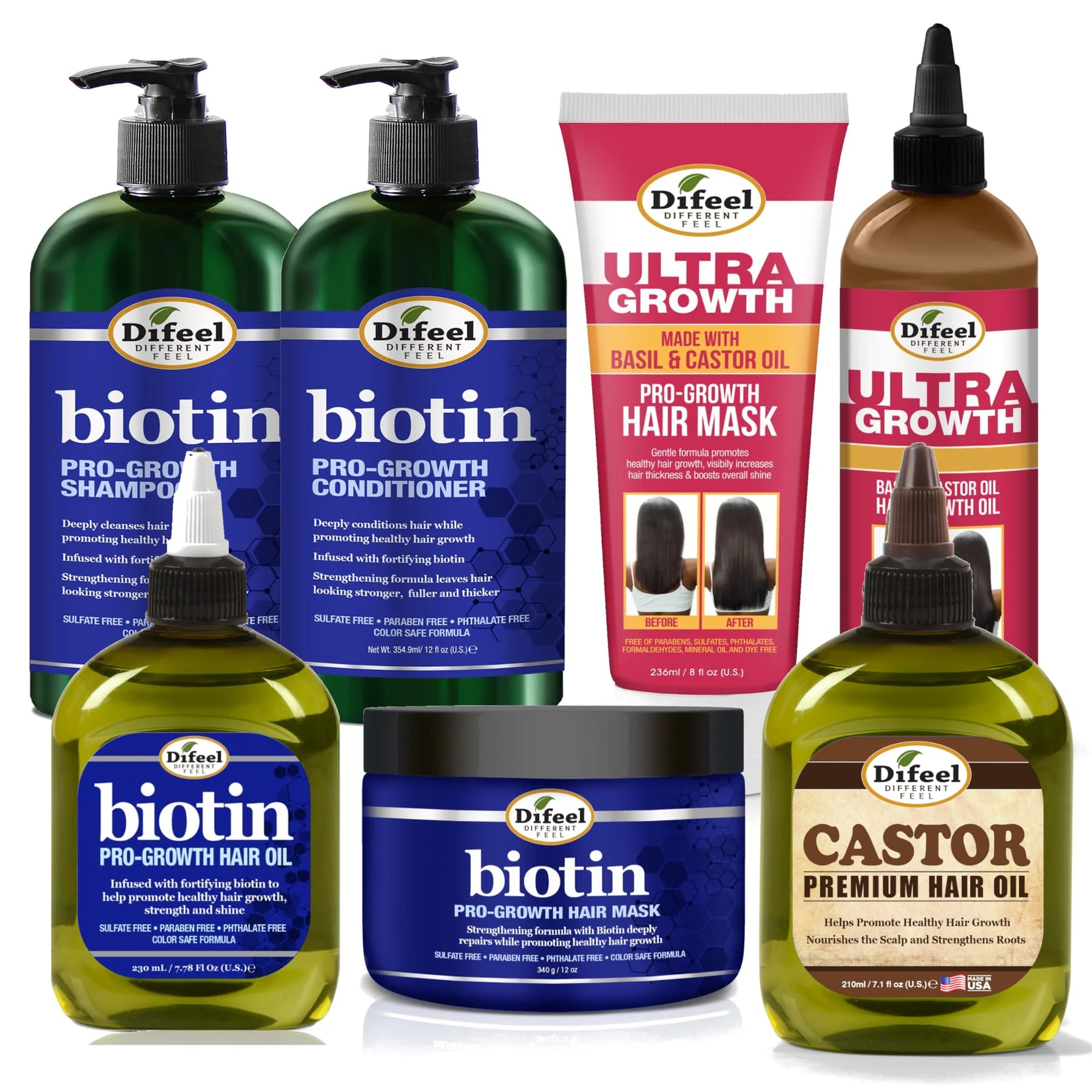 Biotin Ultra Growth Beauty Bomb for Hair Growth 7-Piece Set