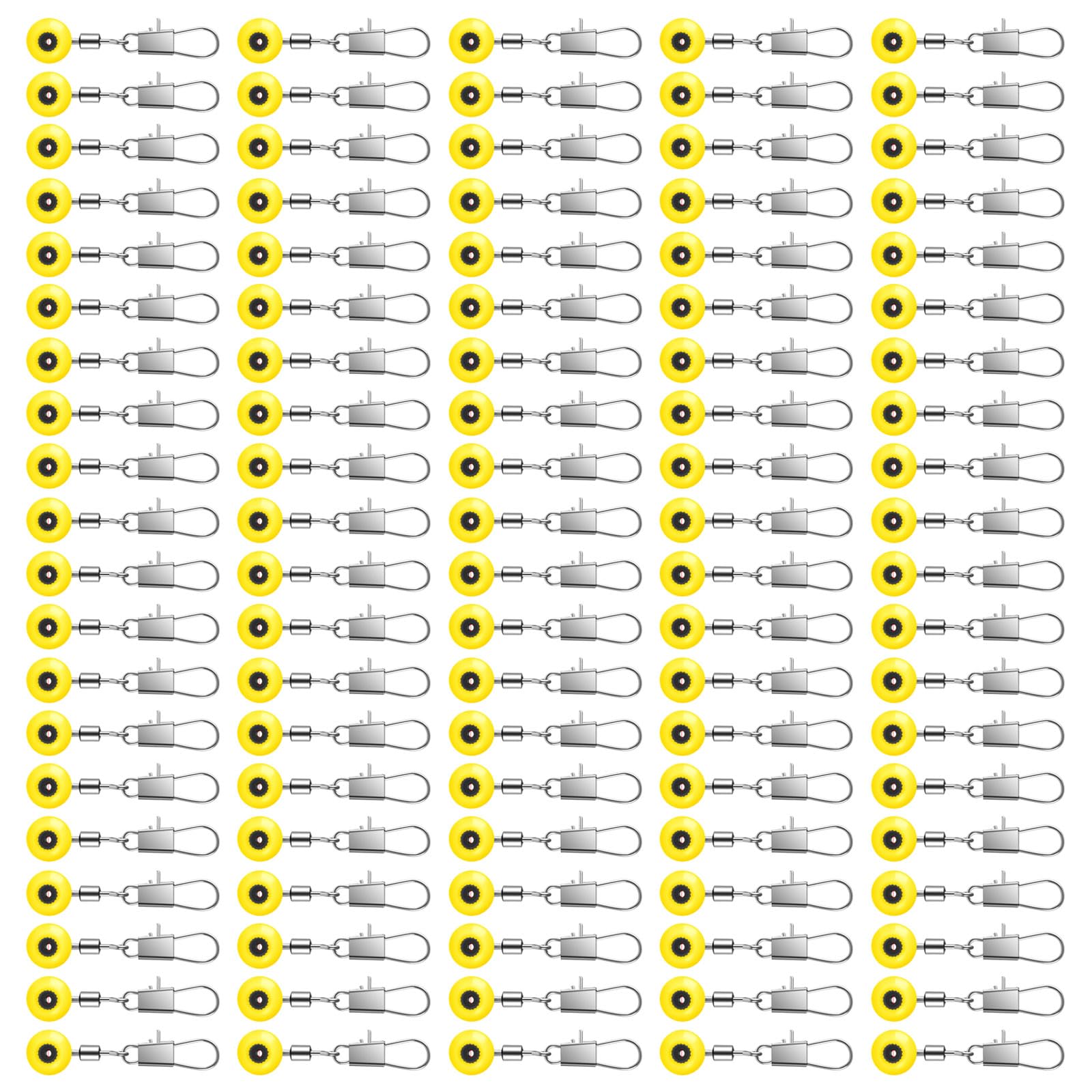 Kelisdi 100Pcs Fishing Line Sinked Slides Fishing Float Connector Hook Shanks Clip Connector Saltwater Tackle Equipment Accessories