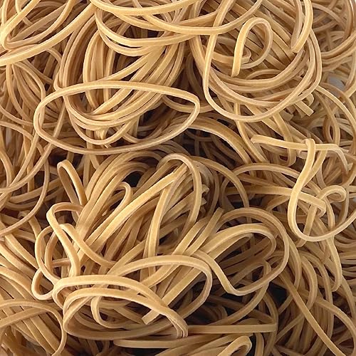 Miniatura 5 de Alliance Rubber Co. Bandas de goma de ley, tamaño #14 (2 x 116 pulgadas), aprox. 3100 bandas, color crepé, caja de 1 libra (24145), beige