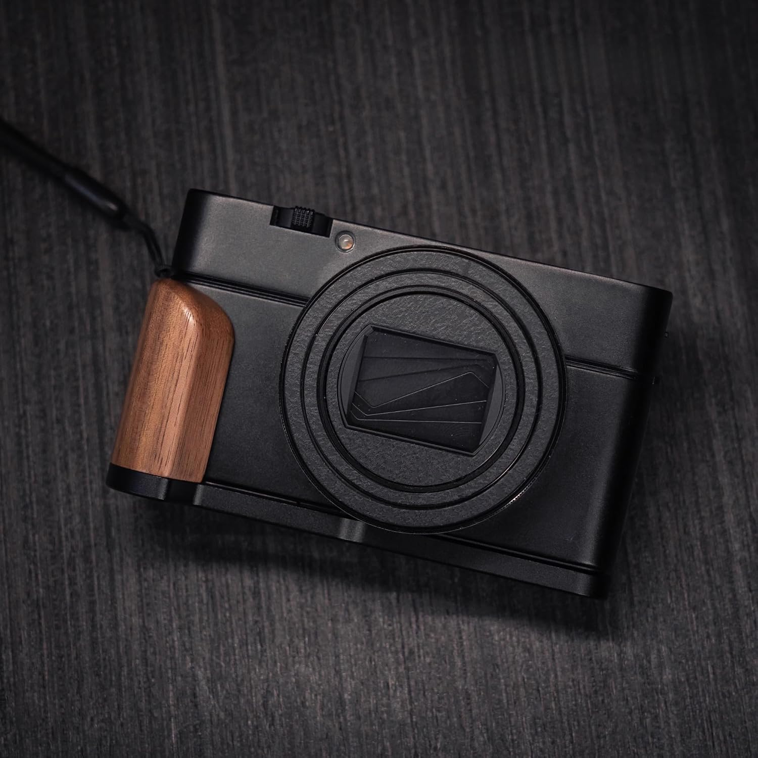 Wood Wooden L Hand Grip + Aluminum Baseplate for RX100 III IV V VI VII 3 4 5 6 7 (Walnut)