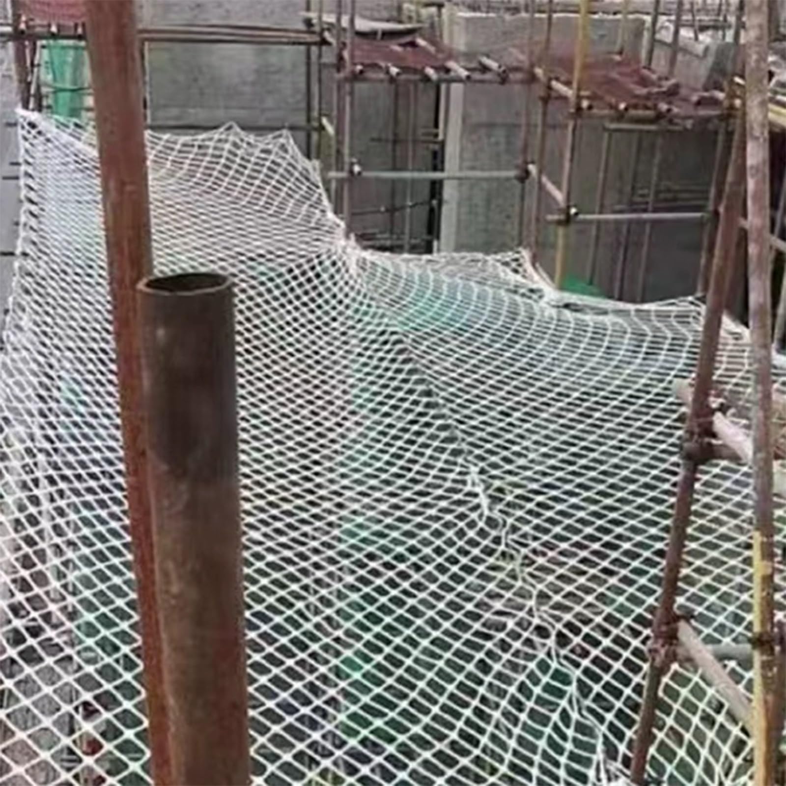 SHAARI Red De Cuerda para Obras De ConstruccióN Gran Capacidad De Carga, Resistente Al Desgaste Adecuada para Andamios, ProteccióN De Estanques PiscíColas(5cm Mesh,3x4m)