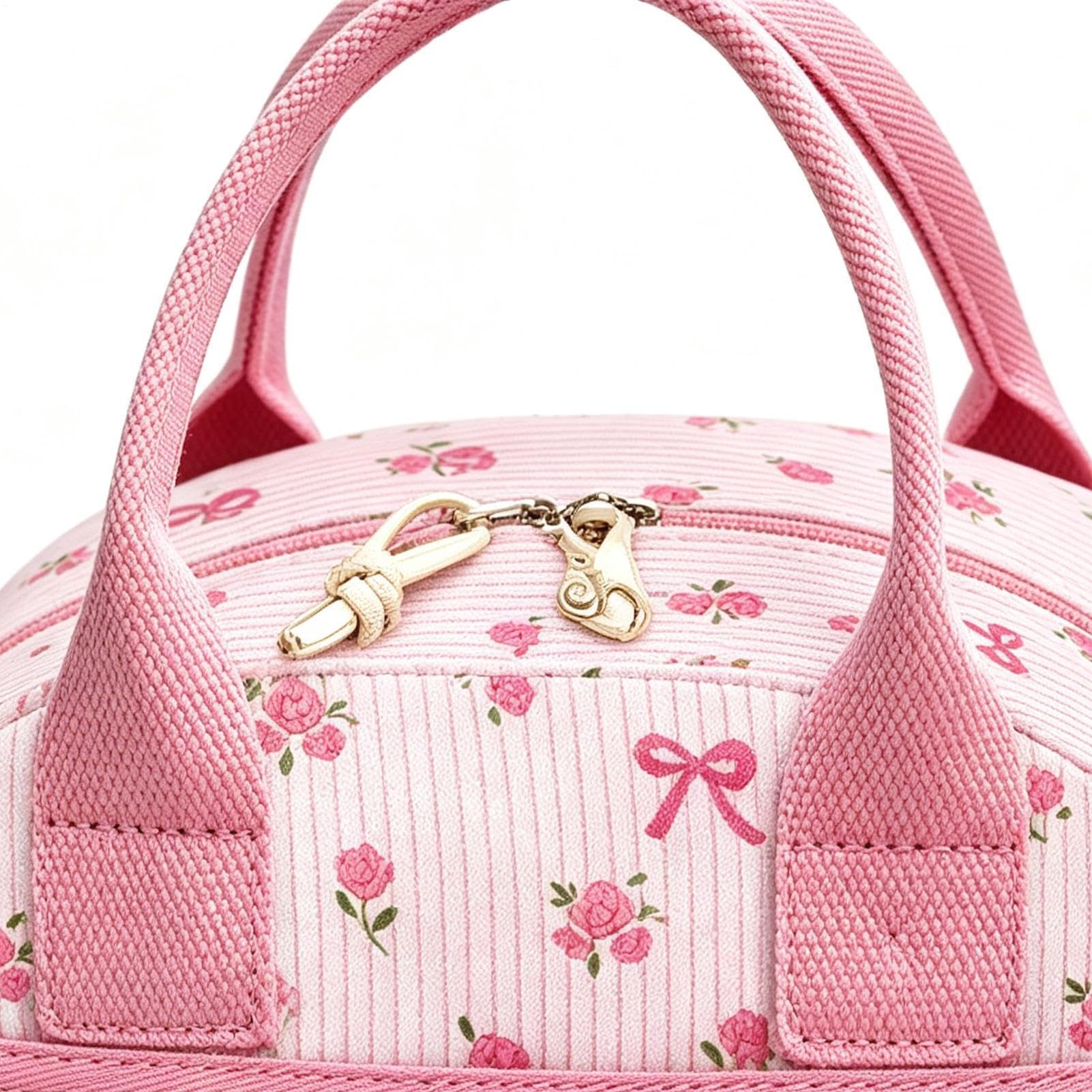 Sac repas rose isolé en aluminium anti-fuite
