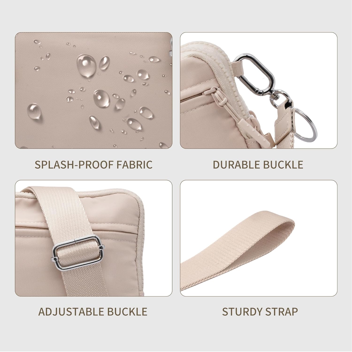 Wristlet Wallets for Women Checkered Nylon Quilted Wallet Travel Crossbody Bags with 4 Zippers Coin Card Phone Holder - Image 6