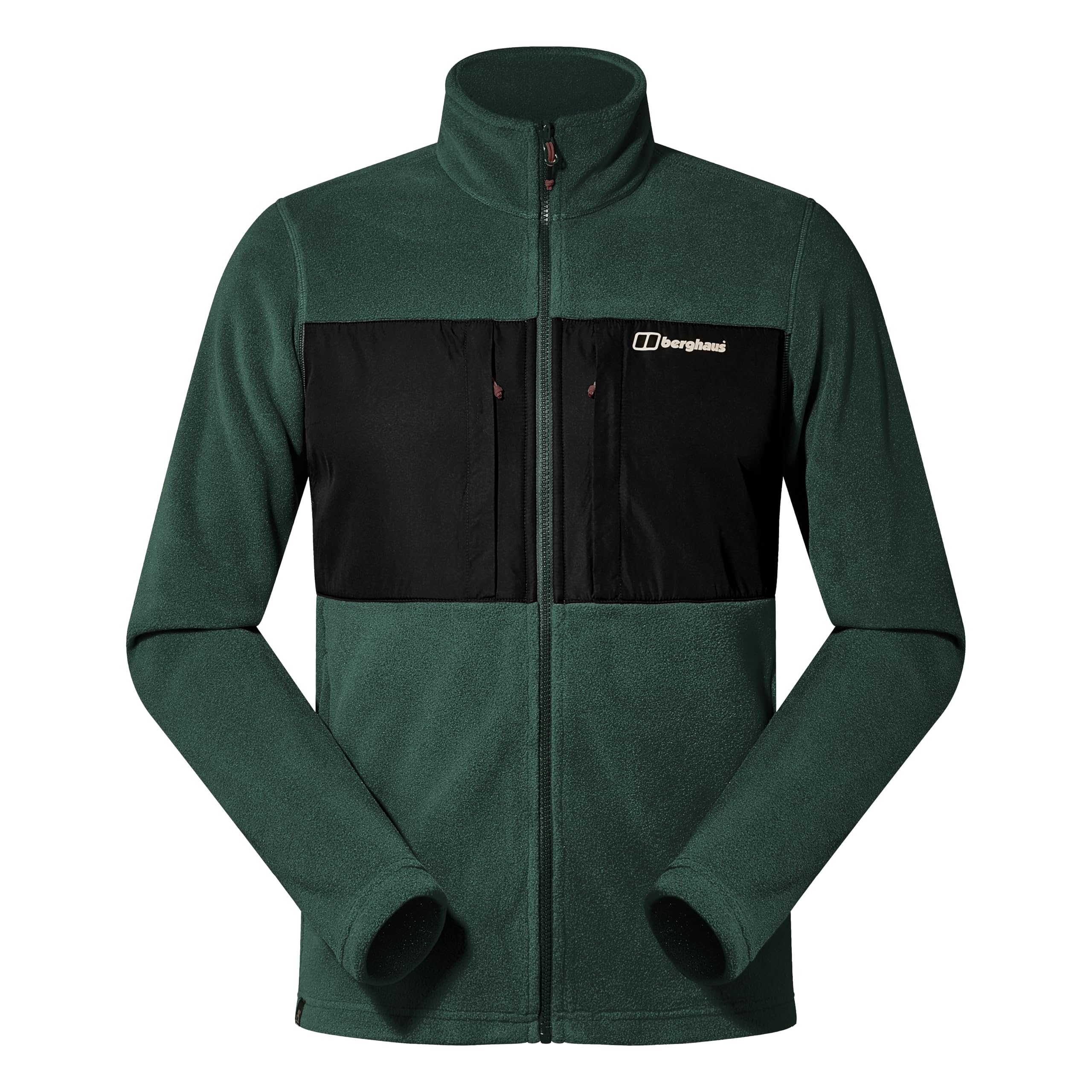 Berghaus Mens Prism Polartec Guide Interactive |X Adjustable | Durable Environmentally Conscious Fleece Jacket, Peak/Jet Black, S EU