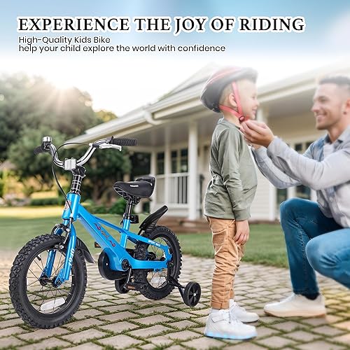 Miniatura 10 de Kids Bike,14 16 Inch Kids Bicycle for Ages 3-6,Kids Bicycle with Training Wheels,Suitable for 35-45 Inches Tall,Easy Assembly Lightweight Mg Frame