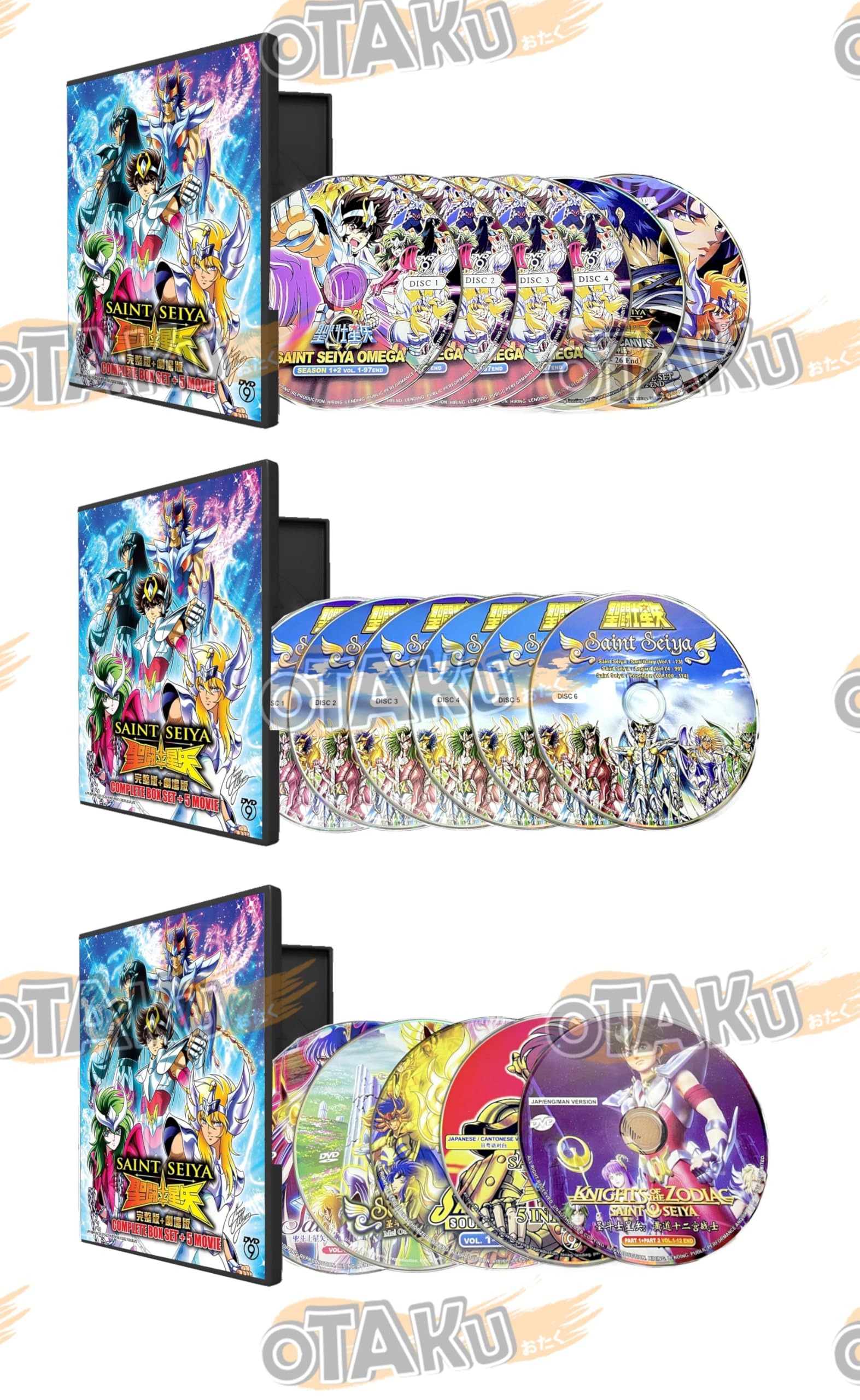 SAINT SEIYA COMPLETE BOX SET - COMPLETE ANIME TV SERIES DVD BOX SET ( JAPANESE DUB WITH ENGLISH SUBS ) SHIP FROM UK