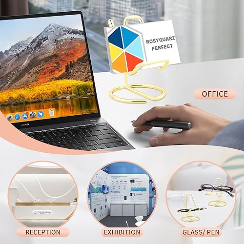 Miniatura 6 de ROSYQUARZ Soporte de teléfono celular para escritorio, soporte de metal pequeño para teléfono celular, bonito soporte dorado para teléfono celular,