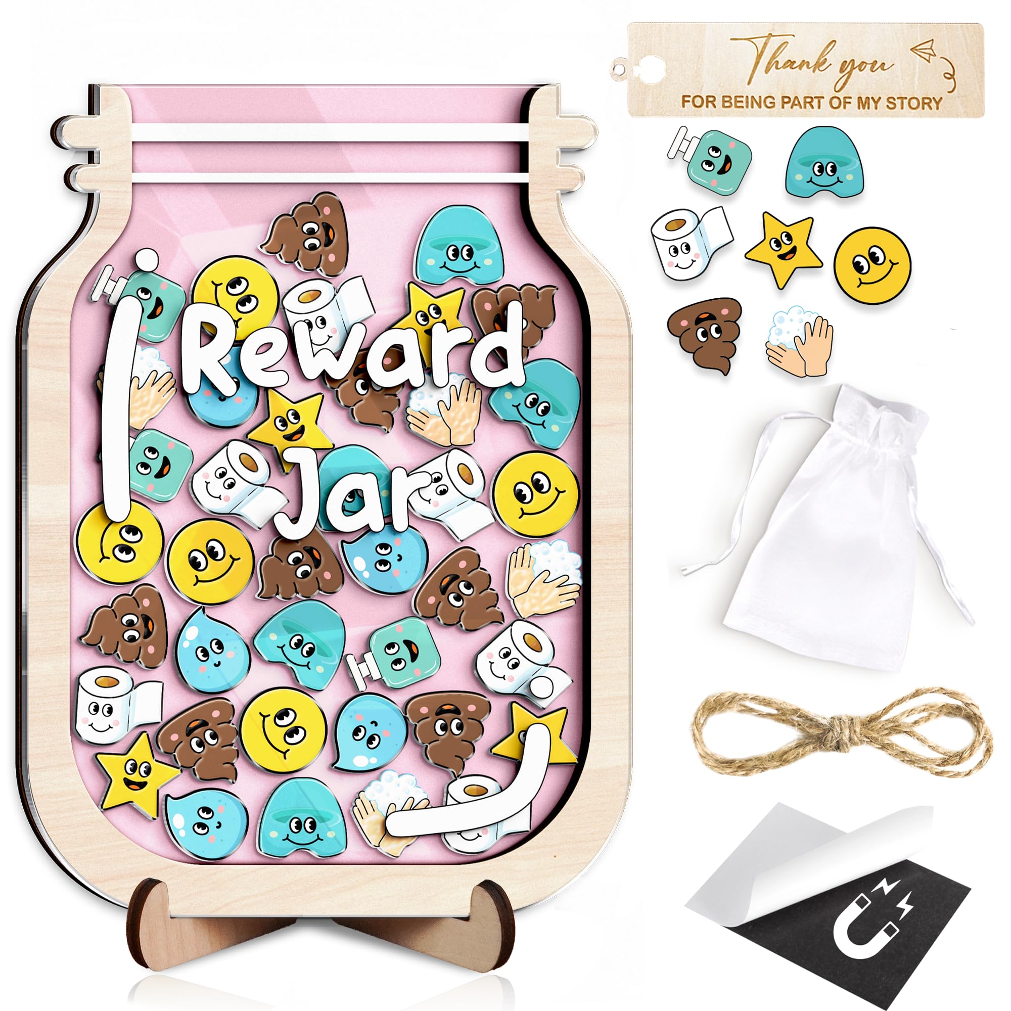 Personalized Magnetic Reward Jar for Kids, Classroom Reward Jar