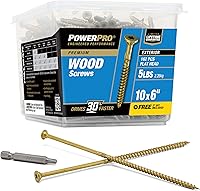 Vista 19 de Power Pro Tornillos Premium para Madera de Exterior, Tornillos para Terraza Multiusos #9 x 3 Pulgadas para Proyectos al Aire Libre, Broca Estrella