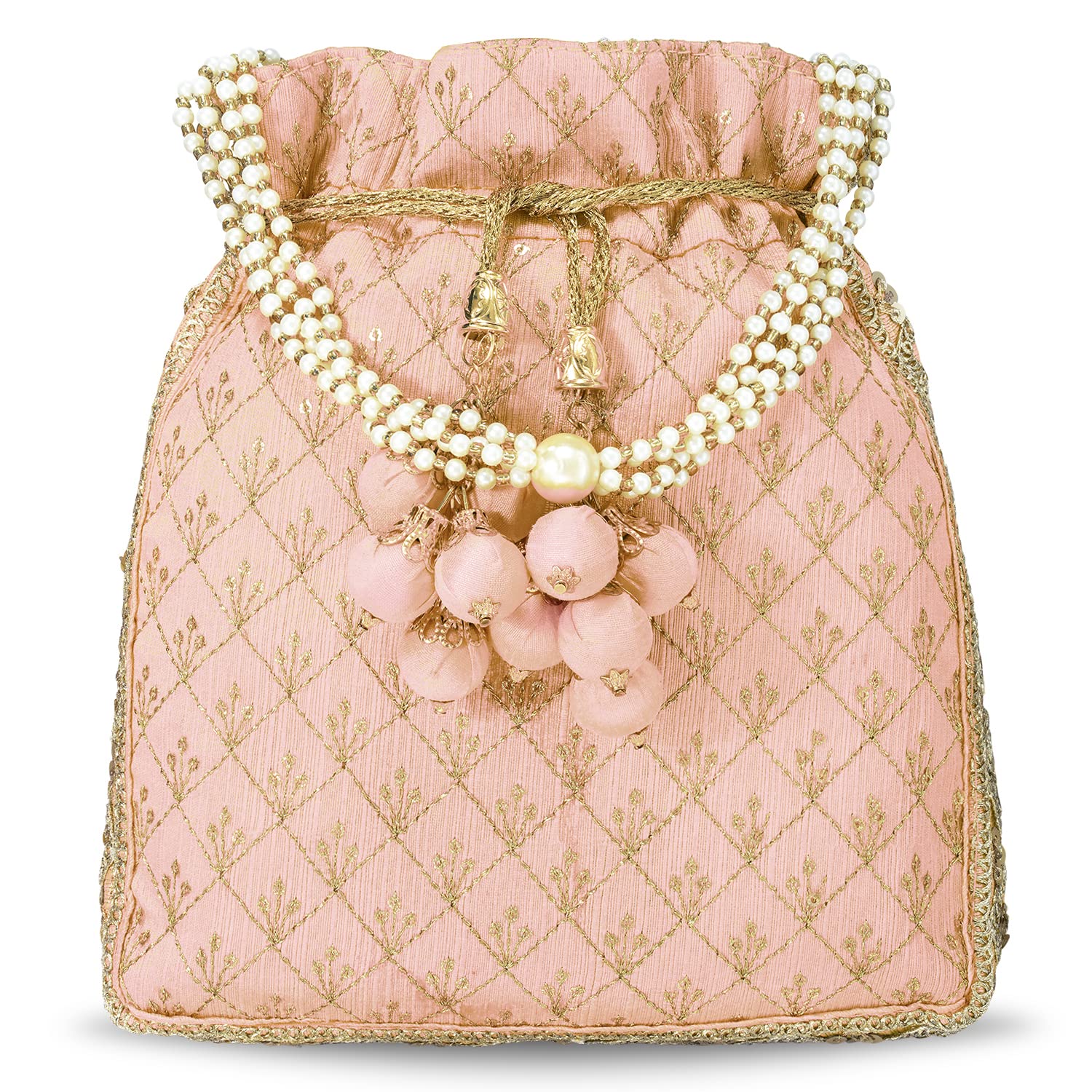 Aheli Potli Bag Gift for Women Handmade Evening Wristlet Handbag Stylish Bridal Purse Fashion Bag