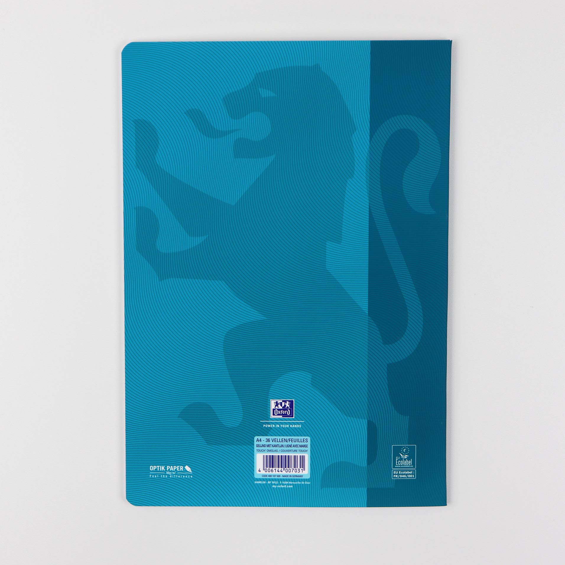 Oxford Touch Notizbuch 10er Pack 4 Farben A4 kariert 10mm 72 Seiten 90g Flexibler Kartondeckel
