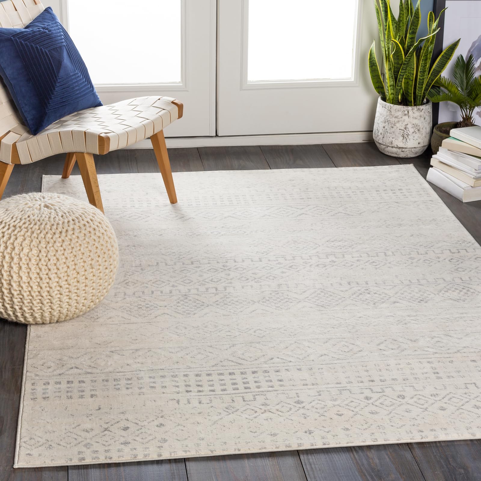 Livabliss Berber Modern High Pile Cream INDUJA Area Rug - 200 x 275 cm - Polypropylene/Jute