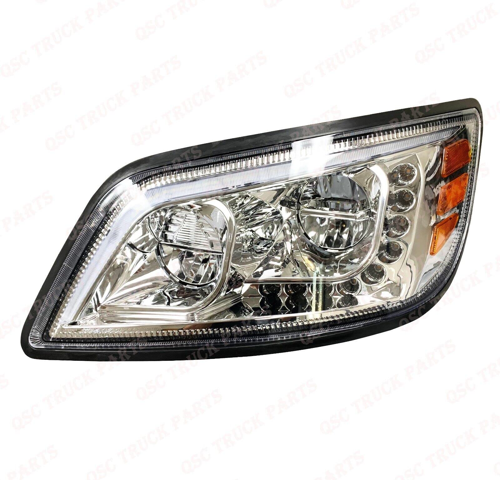 Amazon.com: QSC Truck Parts Full LED Chrome Performance Headlight