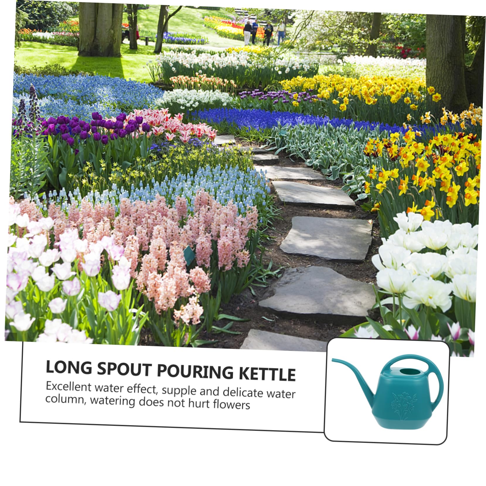 ORFOFE Annaffiatoio da Giardino in Plastica Verde, Watering Can lungo Becco, Robusto e Pratico, Capacità, Comodo da Impugnare per Annaffiare Piante e Fiori Stili multipli