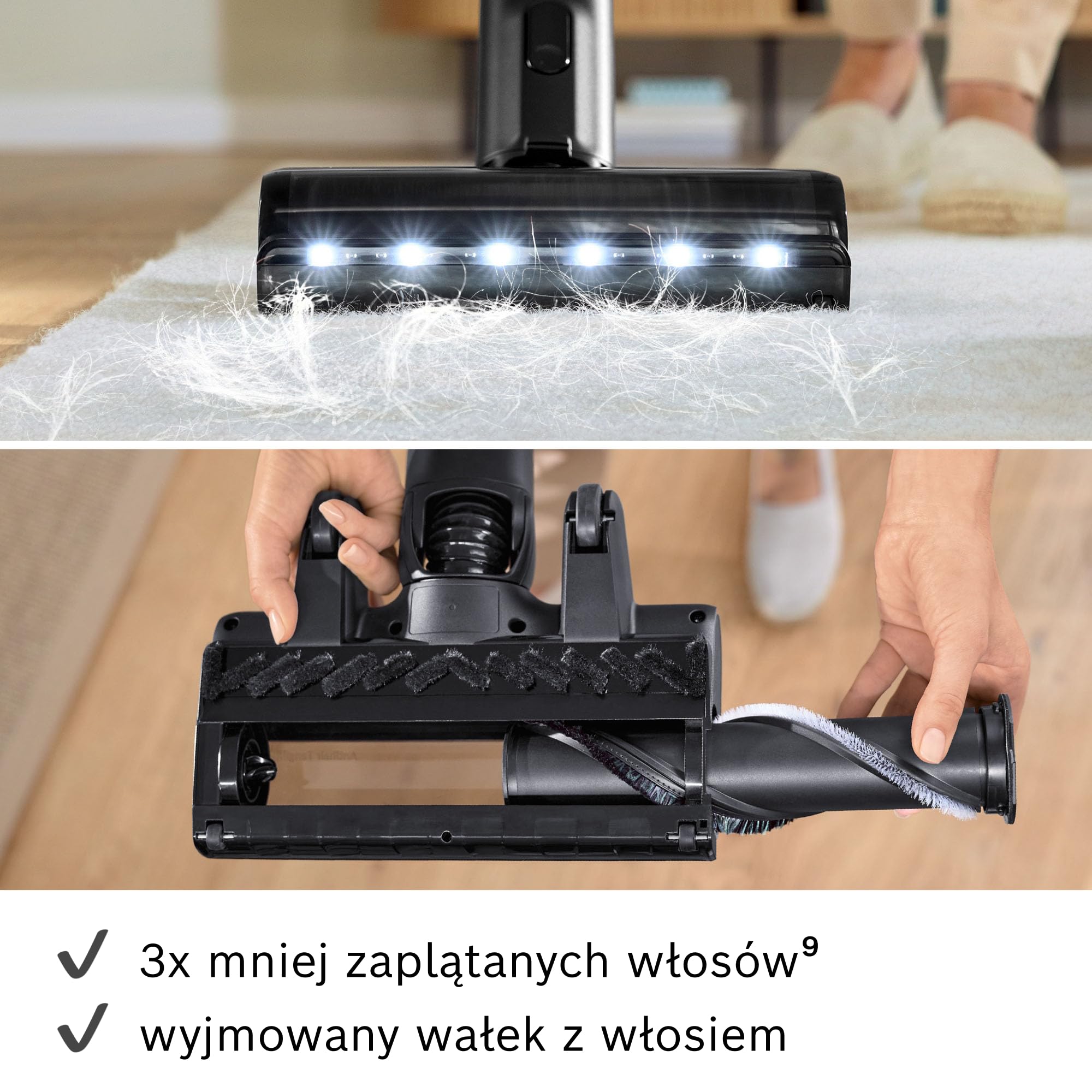 Bosch Unlimited 10, Odkurzacz Bezprzewodowy z Technologią MicroClean, łatwo opróżnianym pojemnikiem na kurz, zginaną rurą, podświetleniem LED i akumulatorem 4,0 Ah, kolor różowy, BKS1041RHF