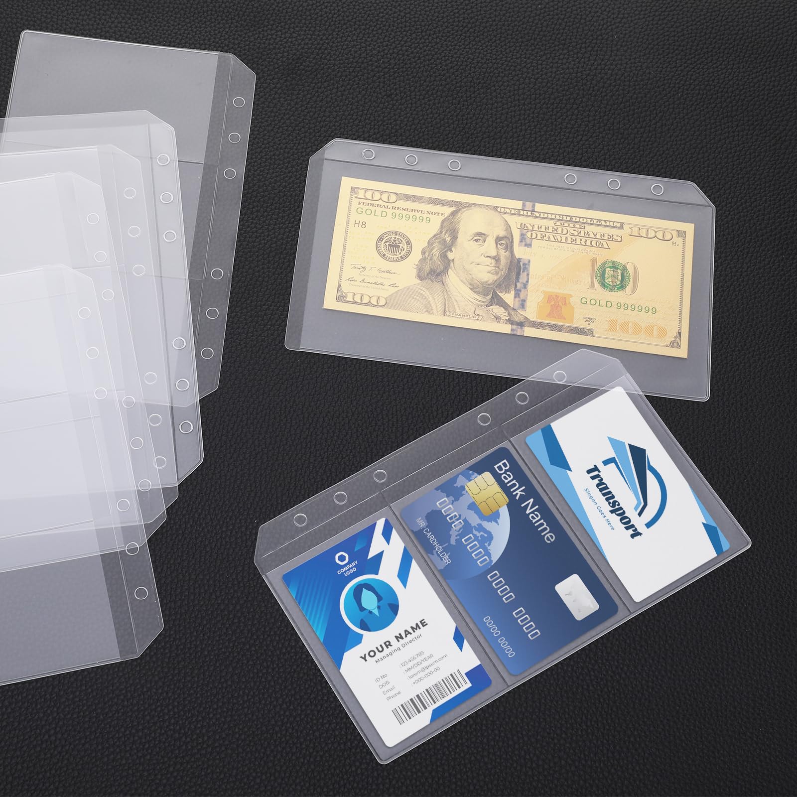 Amazon.com : 12 Pcs A6 Binder Sleeves A6 PVC Cash Envelopes 6 Holes Binder  Pockets Card Sleeves Waterproof PVC Pockets Clear Cash Envelopes Clear  Zipperless Binder Pouch for Protect Store Your Cash