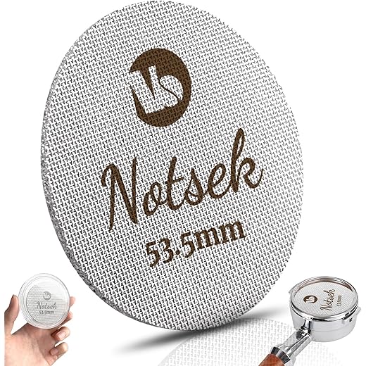 NOTSEK 54mm Puck Screen for Breville Espresso Machines with 54mm Portafilter, Espresso Filter, Silver, 1 Count