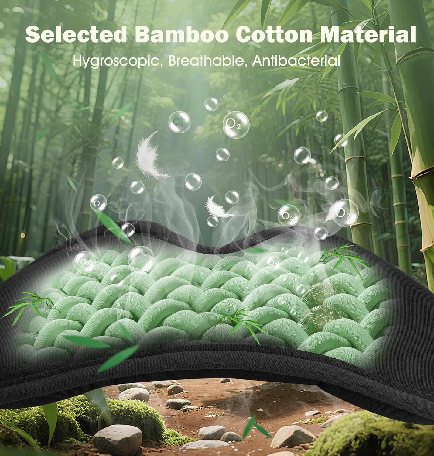 LC-dolida Bamboo Cotton Bluetooth Sleep Mask with Headphones,5.4 Bluetooth Eye Mask,Sleep Headphones,Ideal for Travel,Night Work,Napping,Side Sleeping and Office Use for Both Men and Women(Black) LC-dolida Bamboo Cotton Bluetooth Sleep Mask with Headphones,5.4 Bluetooth Eye Mask,Sleep Headphones,Ideal for Travel,Night Work,Napping,Side Sleeping and Office Use for Both Men and Women(Black)