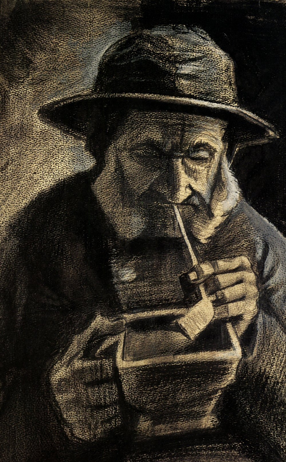 Tableau Van Gogh Fisherman grand format pour salon contemporain