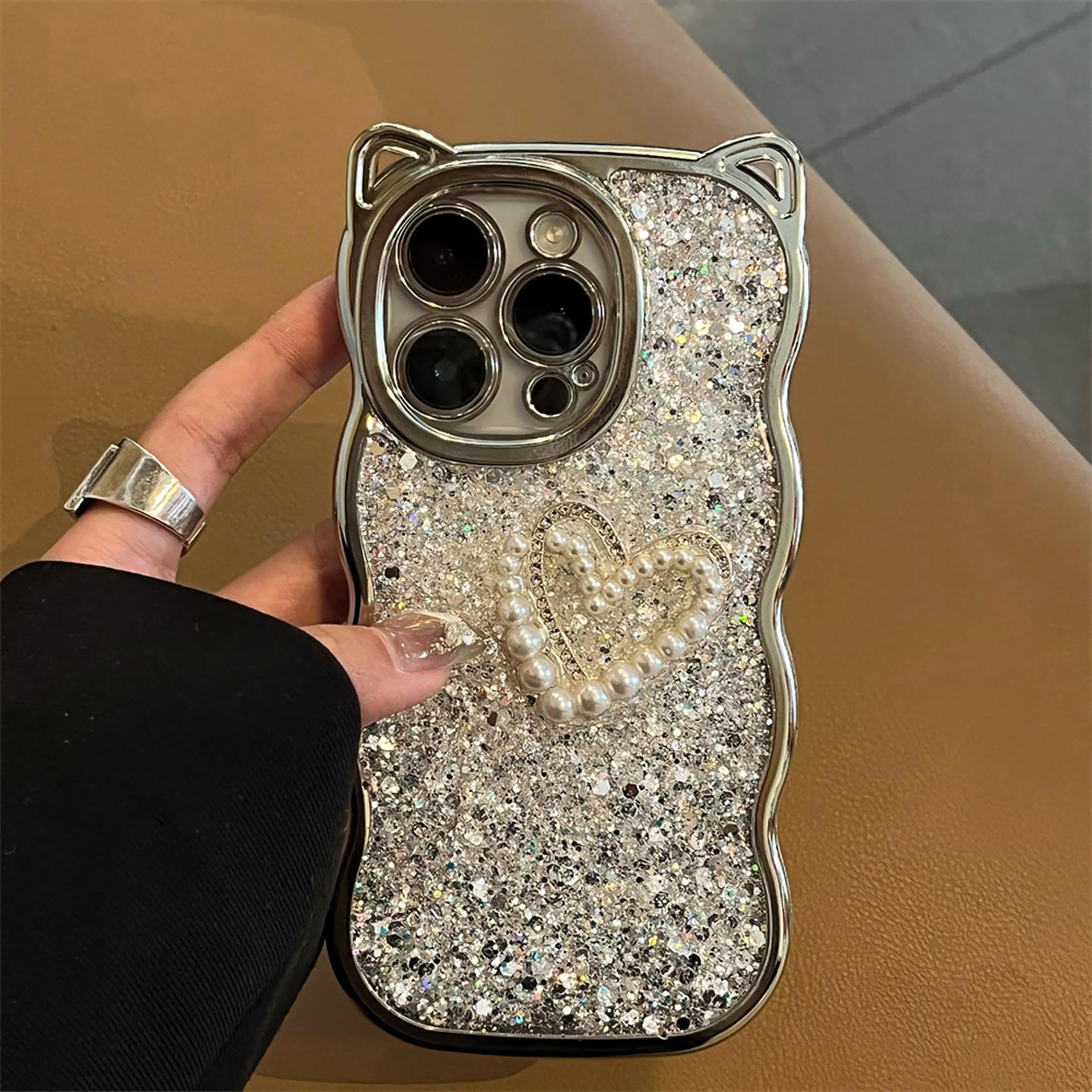 Amazon.co.jp: iphone 15 用 ケース 猫耳 シルバー キラキラ Amazon.co.jp: iphone 15 用 ケース 猫耳 シルバー キラキラ