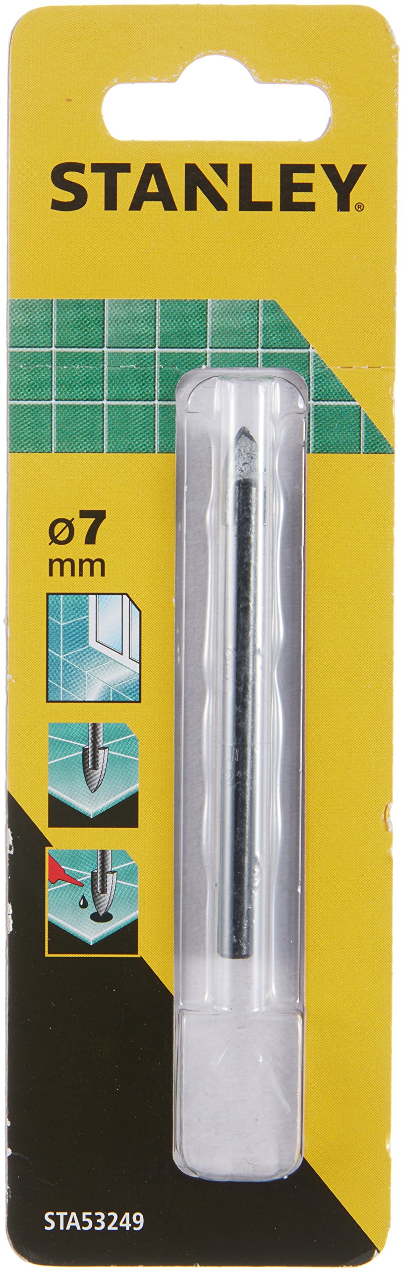 Stanley Sta53249 Cam/Fayans Matkap Ucu, Metalik, 1 Adet, 7 Mm