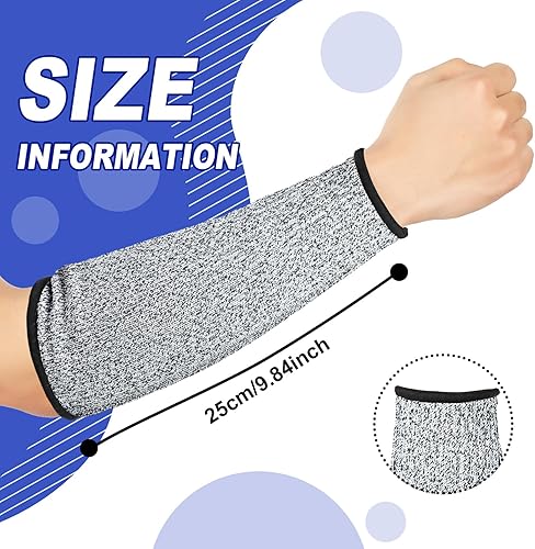 Miniatura 3 de 3 pares de protectores de brazo para piel fina y moretones, resistente a los cortes, manga de antebrazo, manga de protección contra quemaduras de
