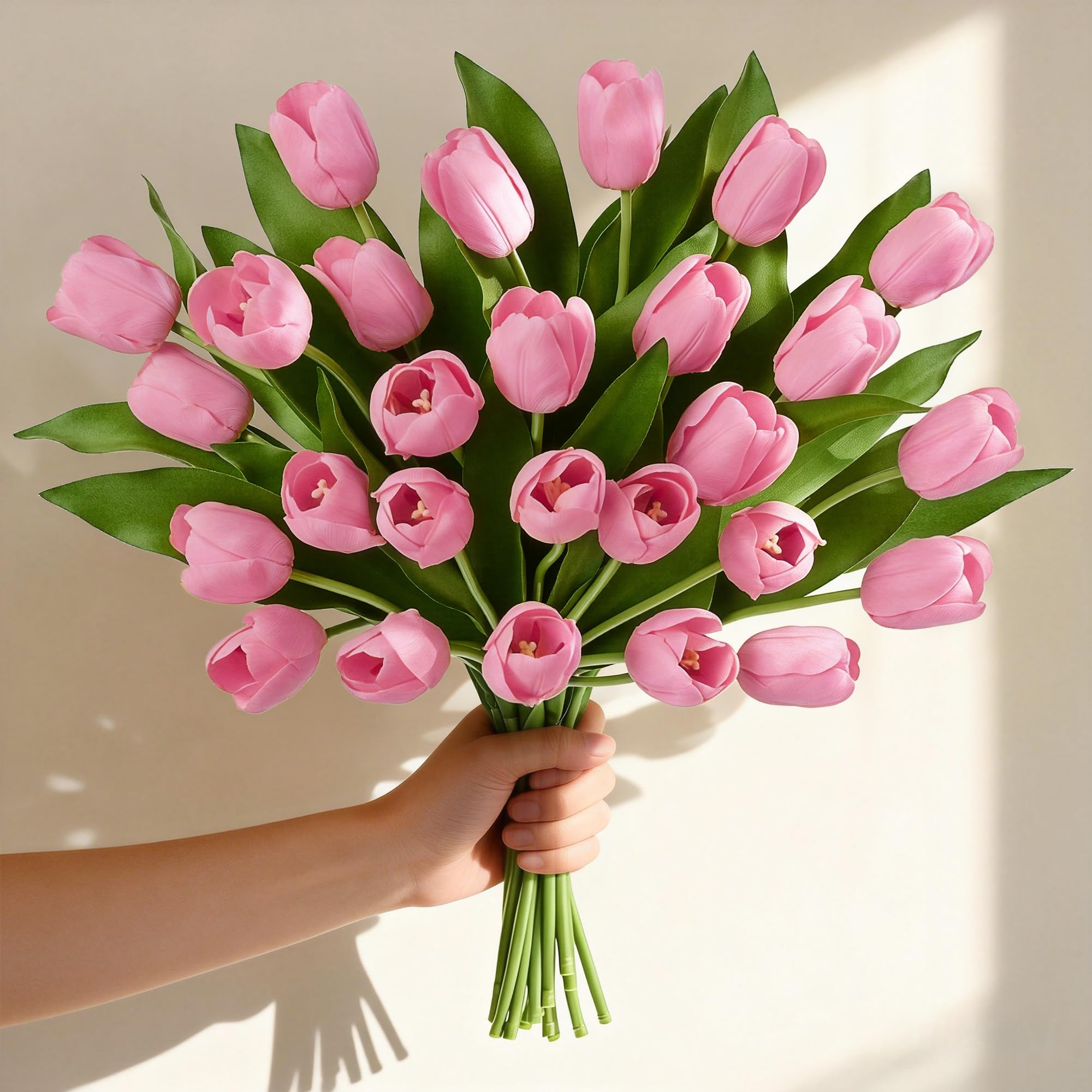 Livole 12-Pack Pink Tulips