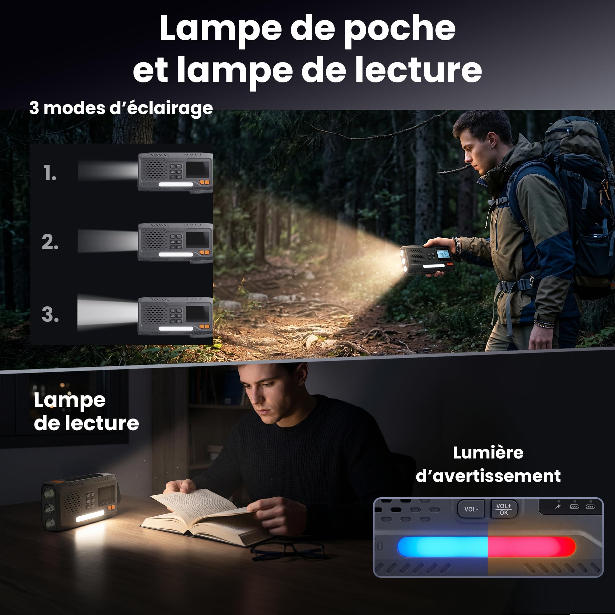 Radio Solaire Extralink 4500 mAh FM DAB Bluetooth LED SOS Camping