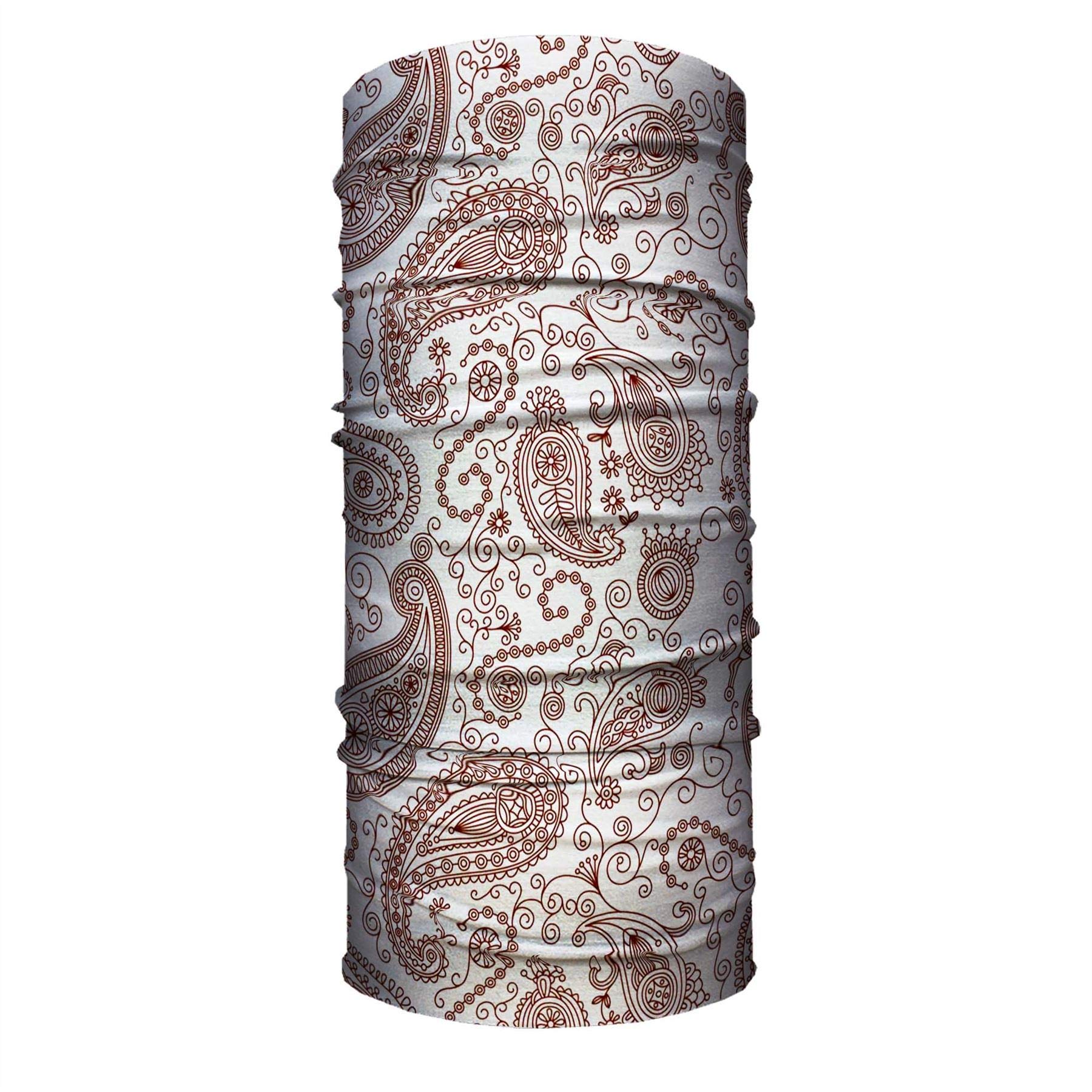 Face Mask Tubular Neck Warmer & Snood Colourful Paisley Biker Bandana Sports Head Wrap