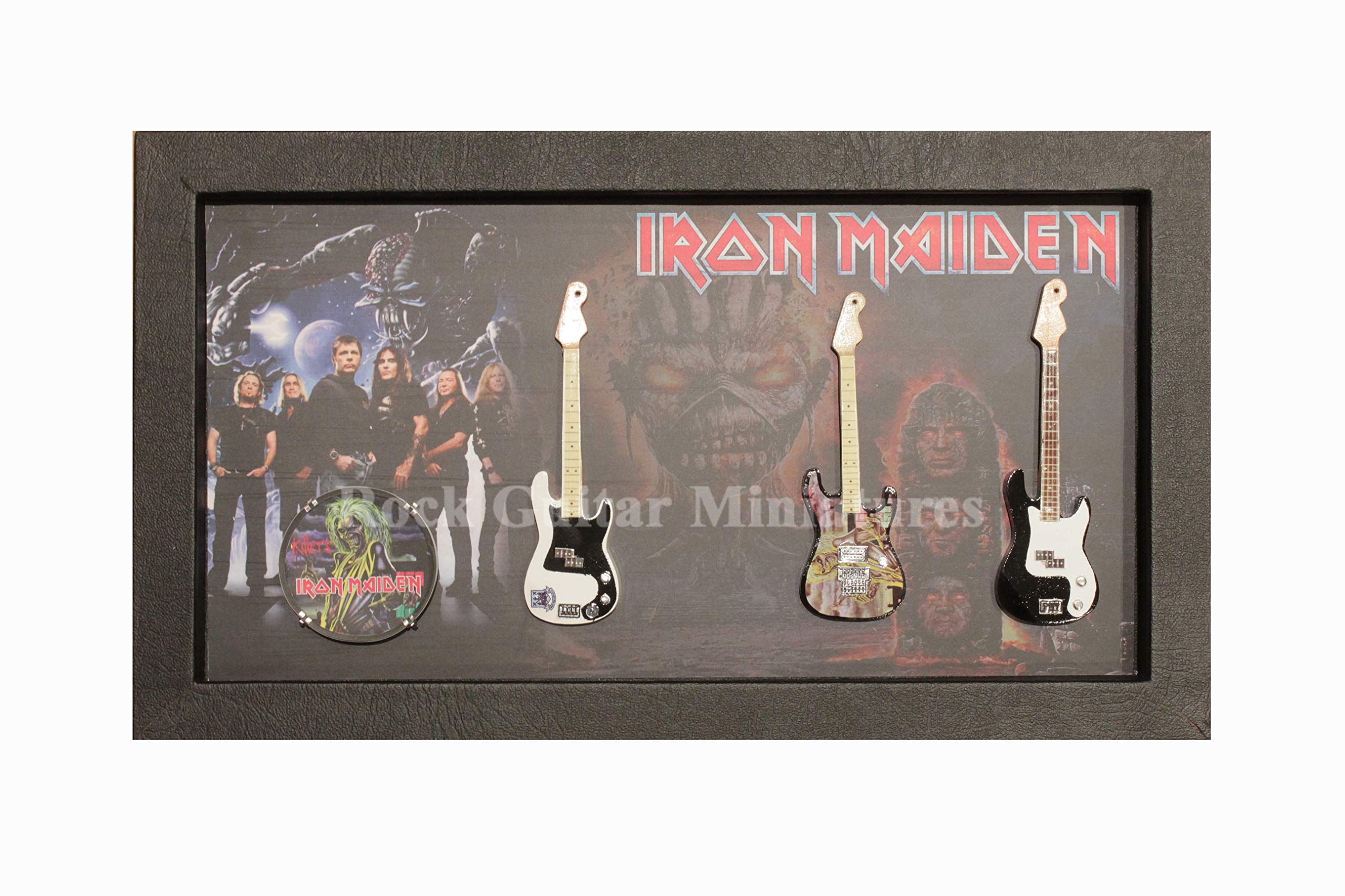 Rock Guitar Miniatures Black Rgm9026 Dave Murray Adrian Smith Miniature Guitar Collection In Shadowbox Frame