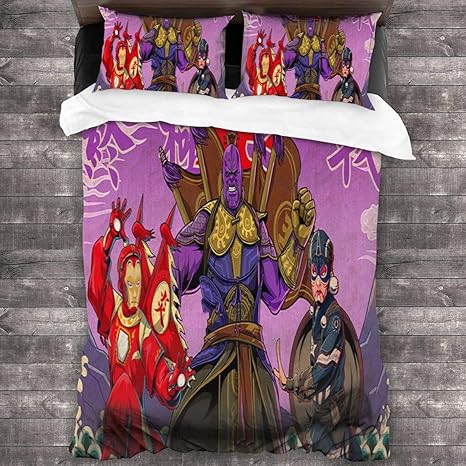 Amazon 寝具カバーセット 掛け布団カバー 枕カバー アニメキャラクターオリエンタルvsヨーロッパとアメリカ 86 X70 掛け布団カバー1個と X30 枕カバー2個 快適な夜の眠りと起床感を実現する100 マイクロファイバー生地 暖かく快適 寝具カバーセット オンライン通販