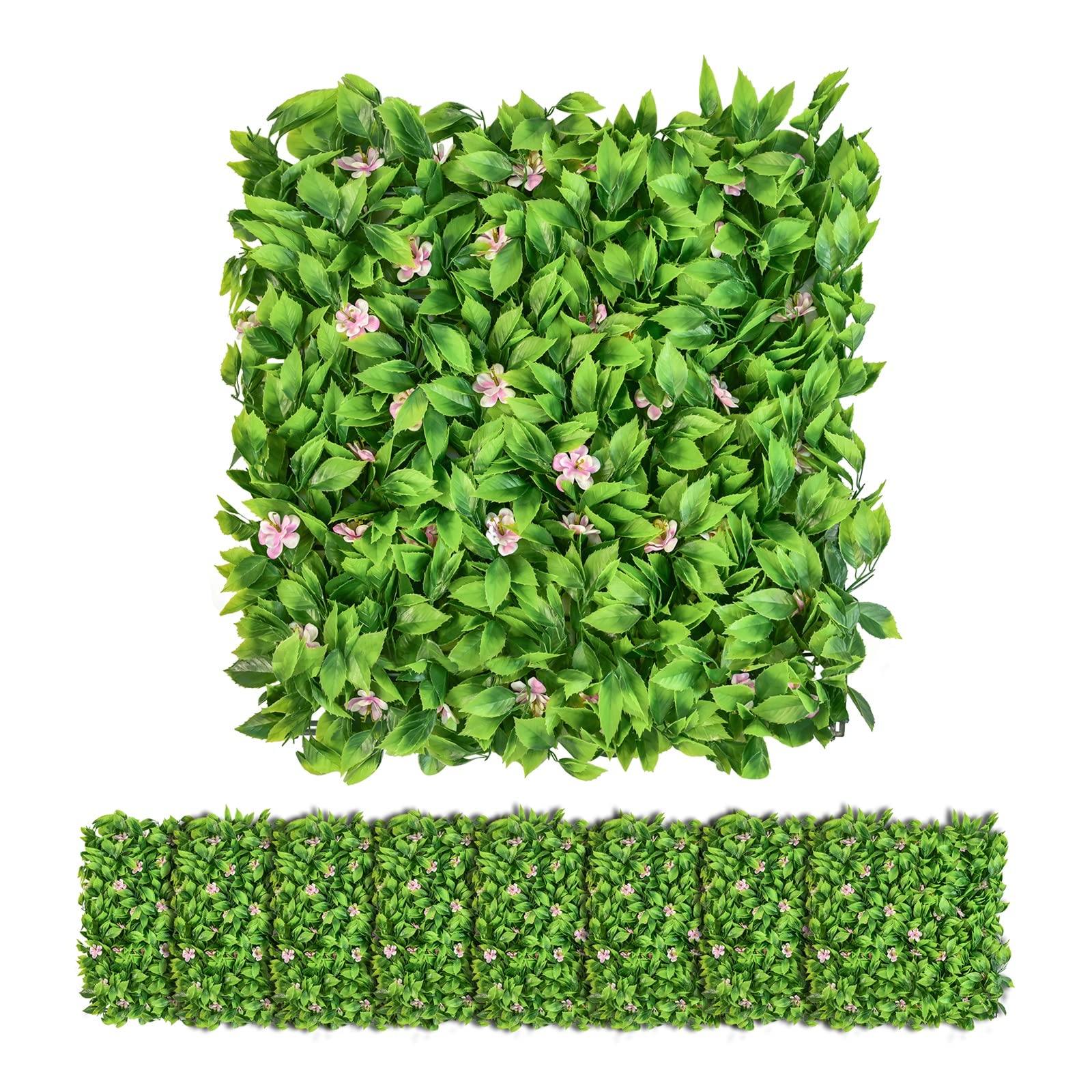 Easnwllim 8PCS Artificial Greenery Grass Wall Panels,20" x20"Artificial