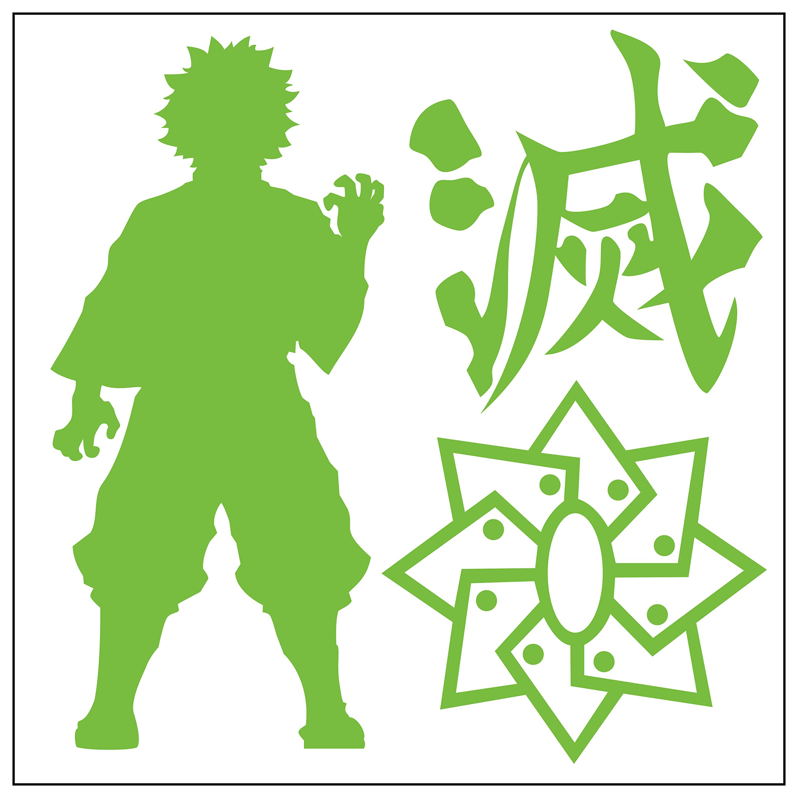 Amazon.co.jp: 不死川実弥 カッティングステッカーS 黄緑 : DIY・工具