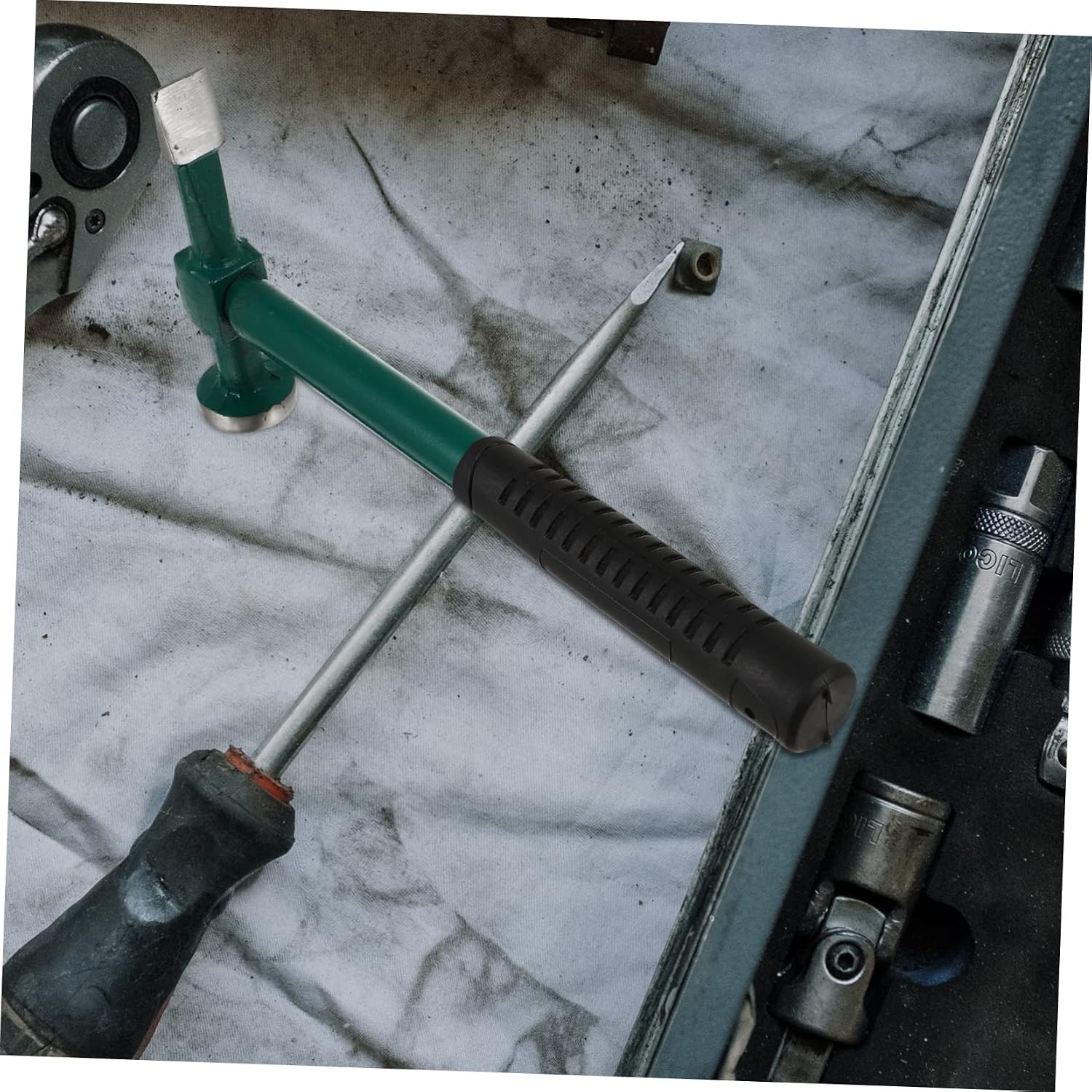 TEHAUX Sheet Metal Hammer for Repair Auto Body Tool Small High-Strength Steel for Auto Bodywork and DIY Projects