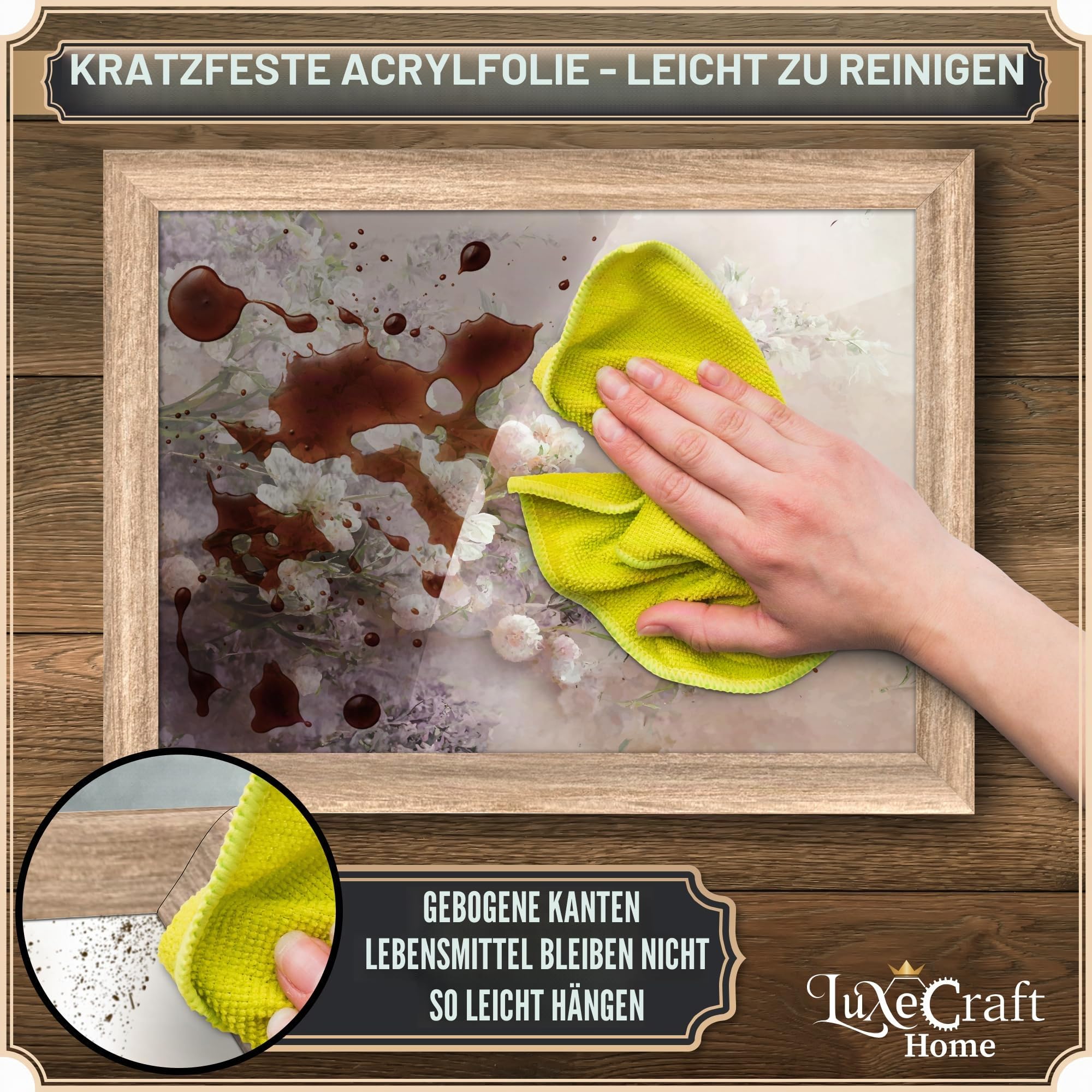 Empire Knietablett mit Sitzsackkissen - Holz Weich Gepolstertes Knietablett mit Kissen zum Essen, Trinken & Laptop - Ideal für Frühstück, Abendessen, Snacks & Arbeit - Komfortabel, tragbar mit