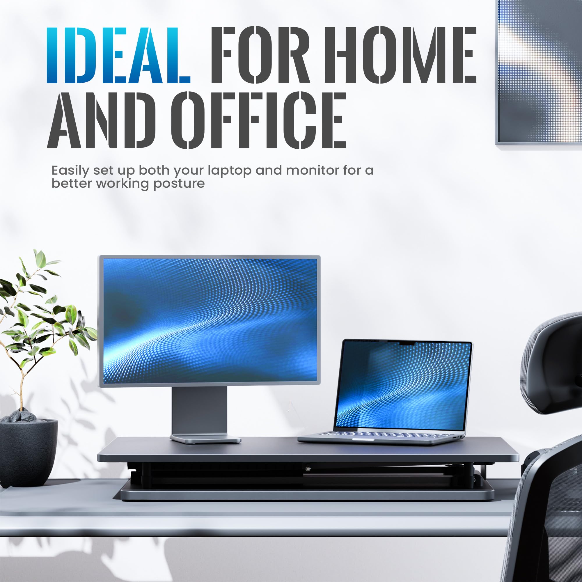 Standing Desk Converter 25 16 15 75 Height Adjustable Laptop Stand for Desk Sit Stand Monitor Stand No — view 9