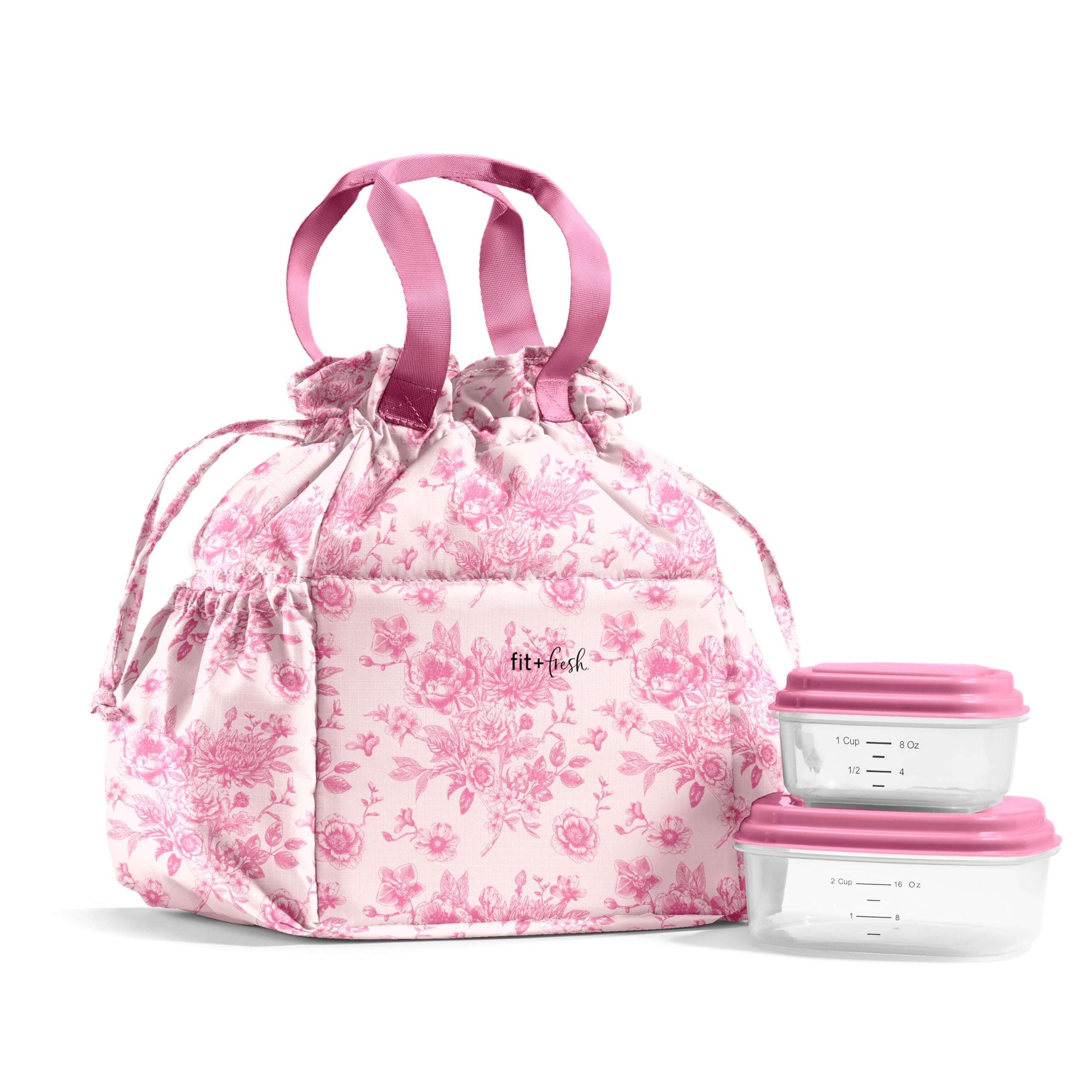 Amazon.com: Fit & Fresh Cromwell Drawstring Lunch Bag for