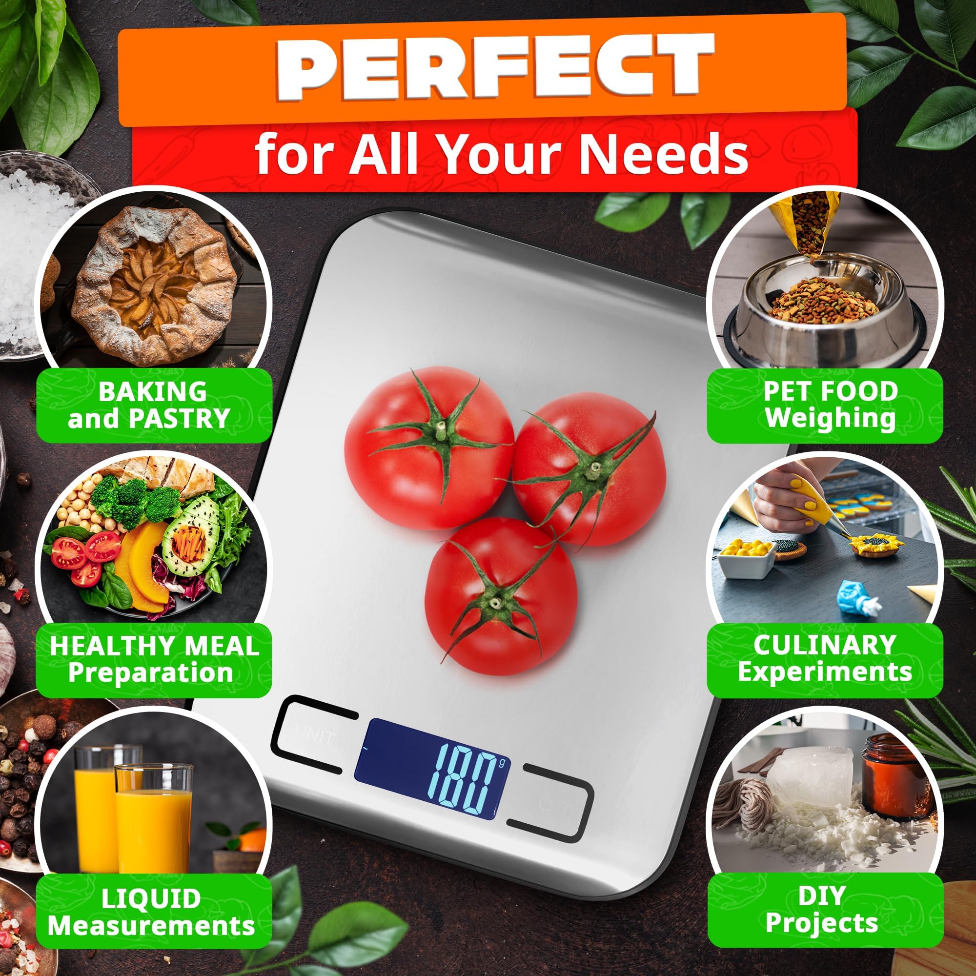 Báscula digital de alimentos para cocina