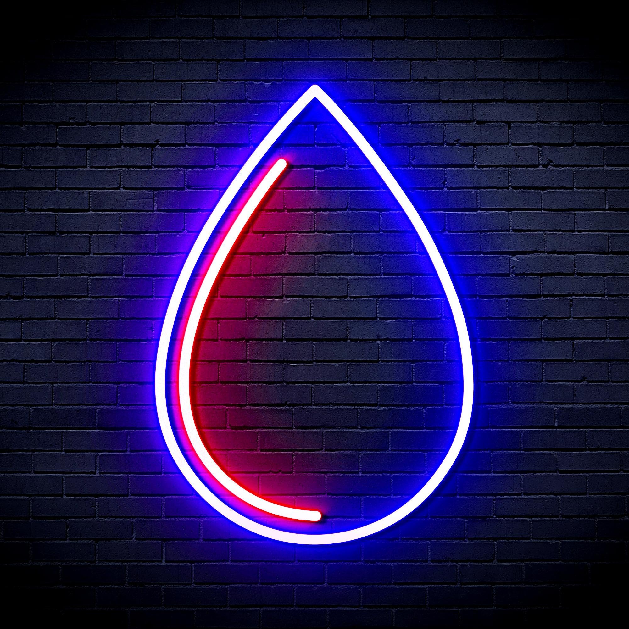 ADVPRO Water Droplet Flex Silicone LED Neon Sign - Red & Blue - st16s44-fnu0015-rb