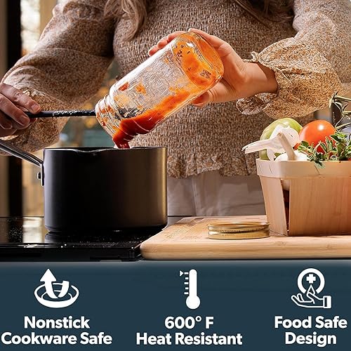 Miniatura 6 de DI ORO - Espátulas de silicona para raspar  Espátulas de goma de silicona resistentes al calor  Espátulas de cocina antiadherentes seguras  Juego de