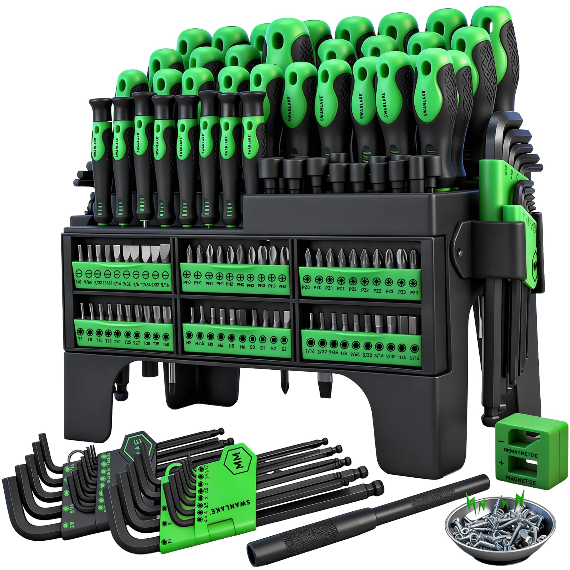 ◆ Happy Lucky Amazon.com: 141-Piece Magnetic Screwdriver Set with Plastic Rack