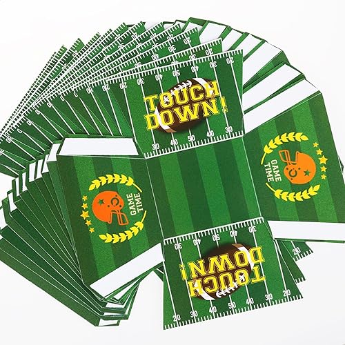 Miniatura 4 de M1NTP1US + 12 cuencos de fútbol para decoración de aperitivos  Cajas de comida para puerta trasera para el día del juego deportivo, suministros para